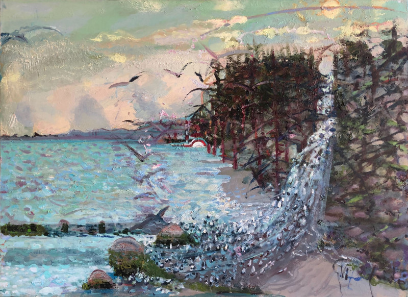 The Baltic Coast in Raushen original painting by Gražina Vitartaitė. Landscapes