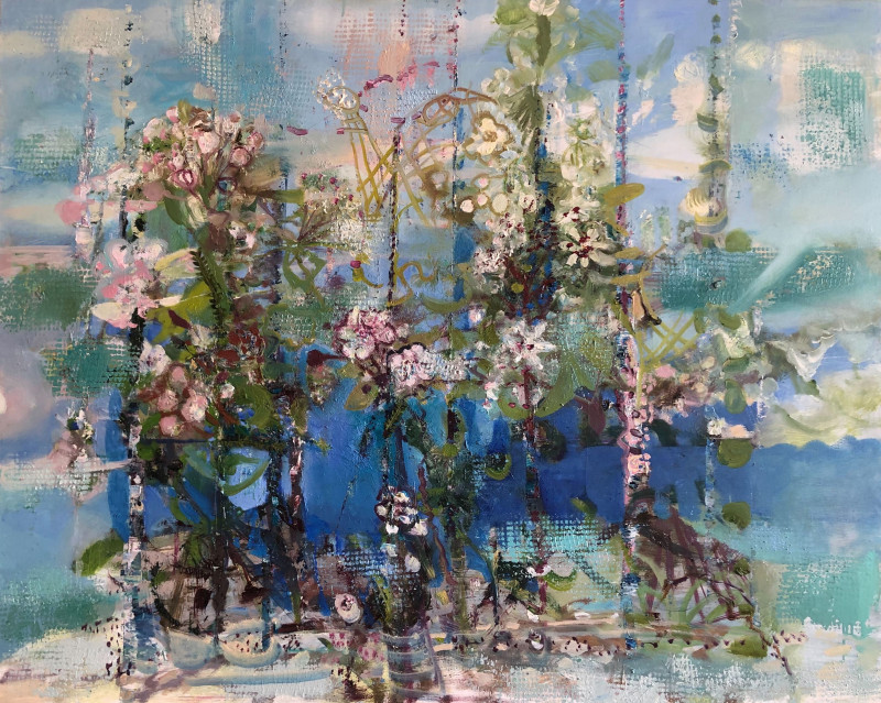 Blooming original painting by Gražina Vitartaitė. Landscapes
