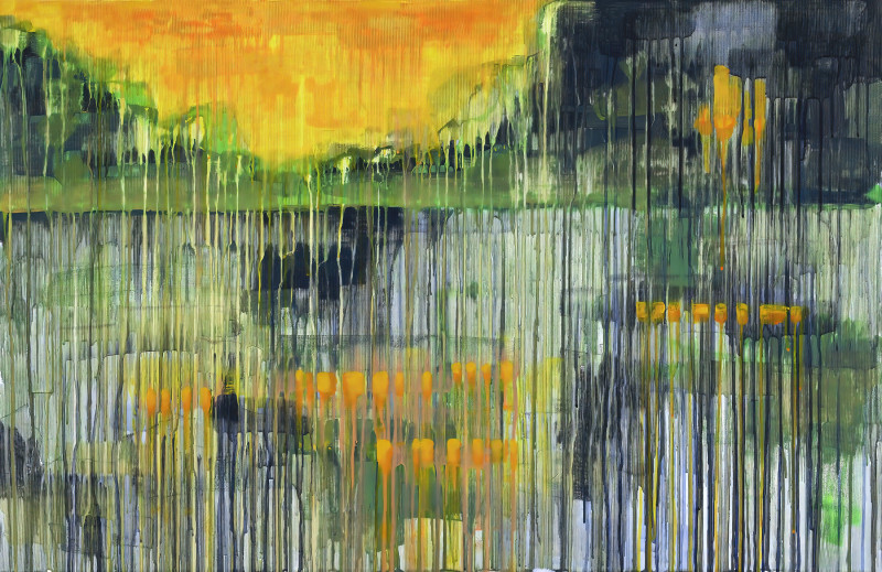 After the Rain original painting by Laura Aitmanė. Abstract Paintings