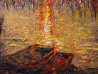 Simonas Gutauskas tapytas paveikslas Vakaras prie ežero, Marinistiniai paveikslai , paveikslai internetu