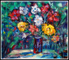 Leonardas Černiauskas tapytas paveikslas Vasaros gėlės, Gėlės , paveikslai internetu
