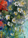 Nijolė Grigonytė-Lozovska tapytas paveikslas Aguonų ir rugiagėlių pašnekesiai, Gėlės , paveikslai internetu