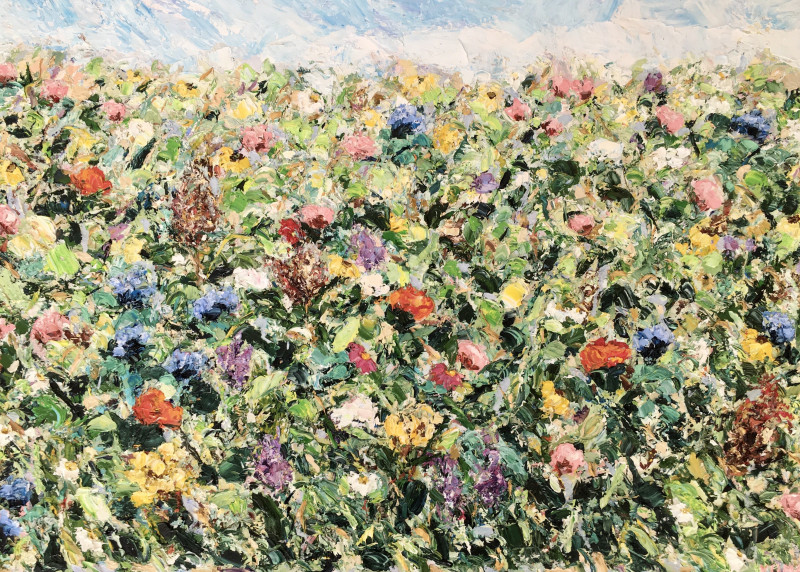 Flowers Meadow original painting by Vilma Gataveckienė. Flowers