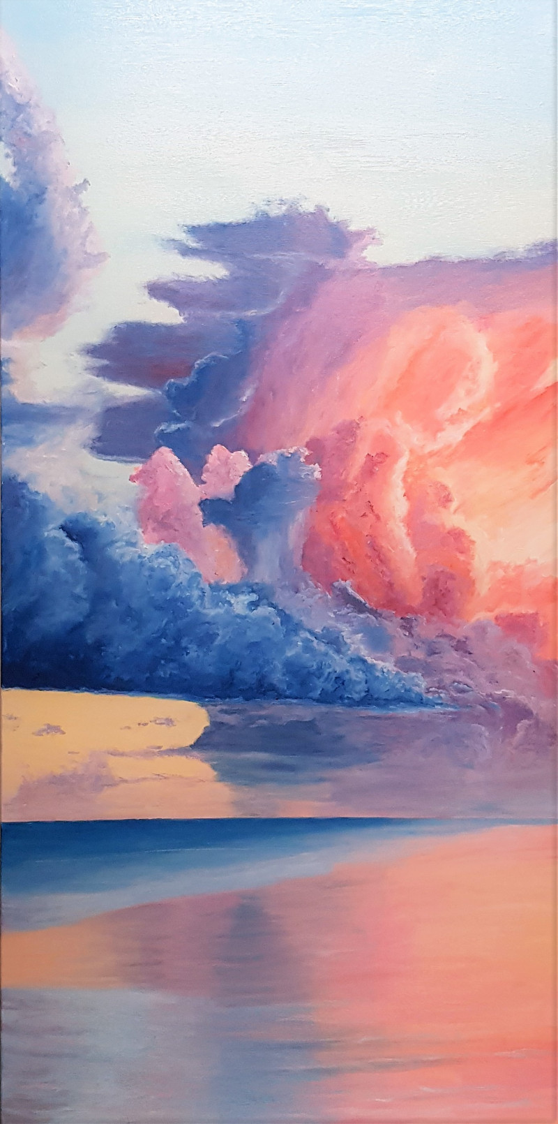 Mantas Naulickas tapytas paveikslas Degantis dangus, Peizažai , paveikslai internetu