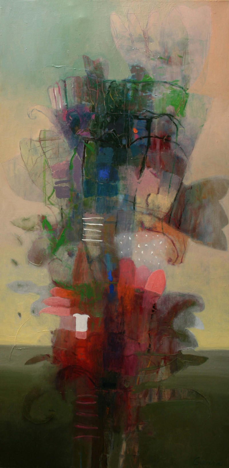 Giedra Purlytė tapytas paveikslas Reikia augti , Abstrakti tapyba , paveikslai internetu