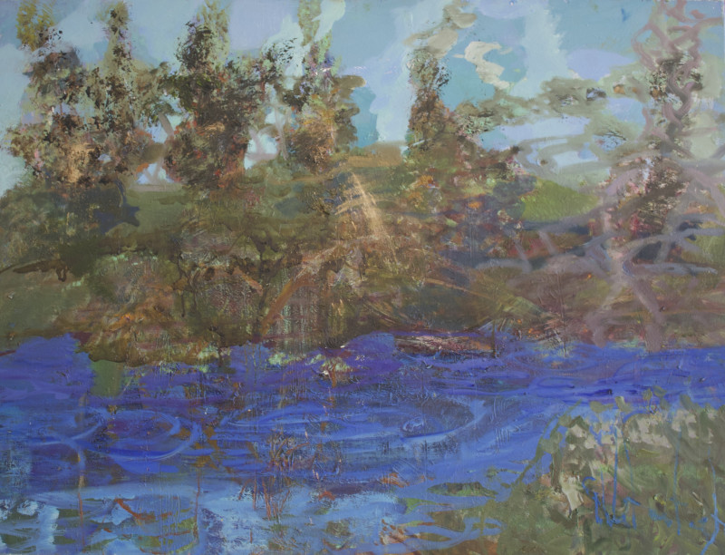 Nevėžis original painting by Gražina Vitartaitė. Landscapes