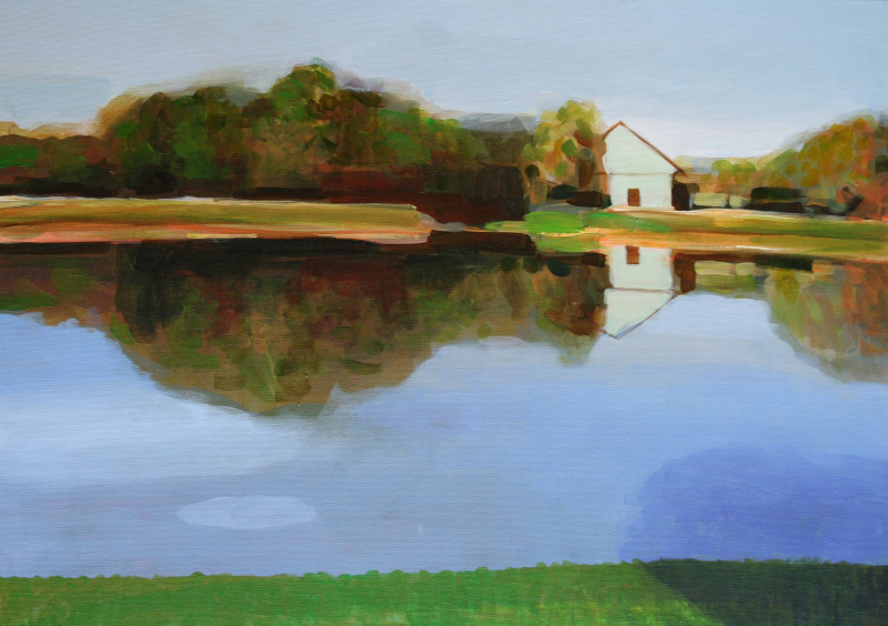 Giedra Purlytė tapytas paveikslas Ežeras, Peizažai , paveikslai internetu