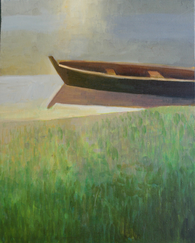 A Boat original painting by Giedra Purlytė. Marine Art