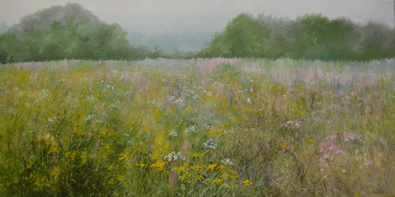 Midsummer original painting by Danutė Virbickienė. Landscapes