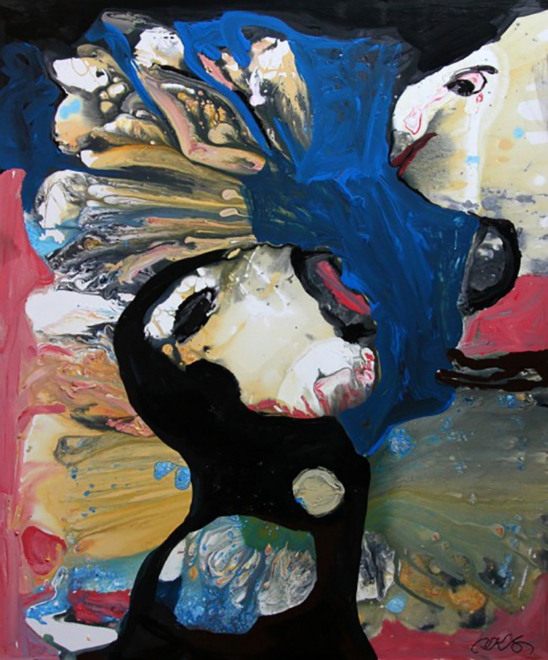 Vilius-Ksaveras Slavinskas tapytas paveikslas Šaukiantis, Abstrakti tapyba , paveikslai internetu
