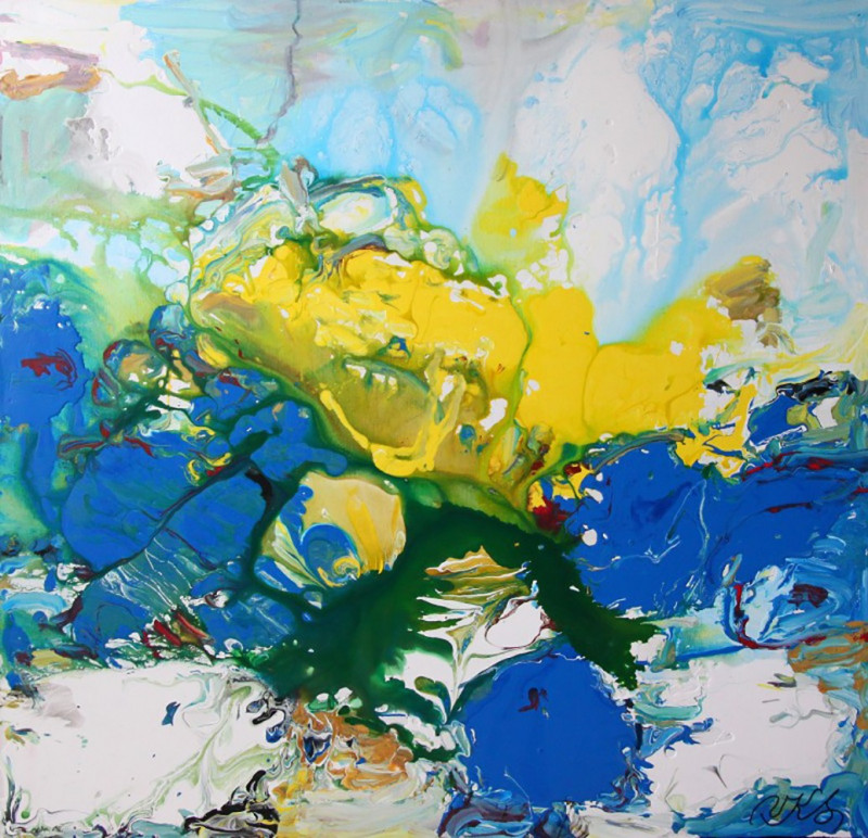 Vilius-Ksaveras Slavinskas tapytas paveikslas Laisvės vėjas, Abstrakti tapyba , paveikslai internetu