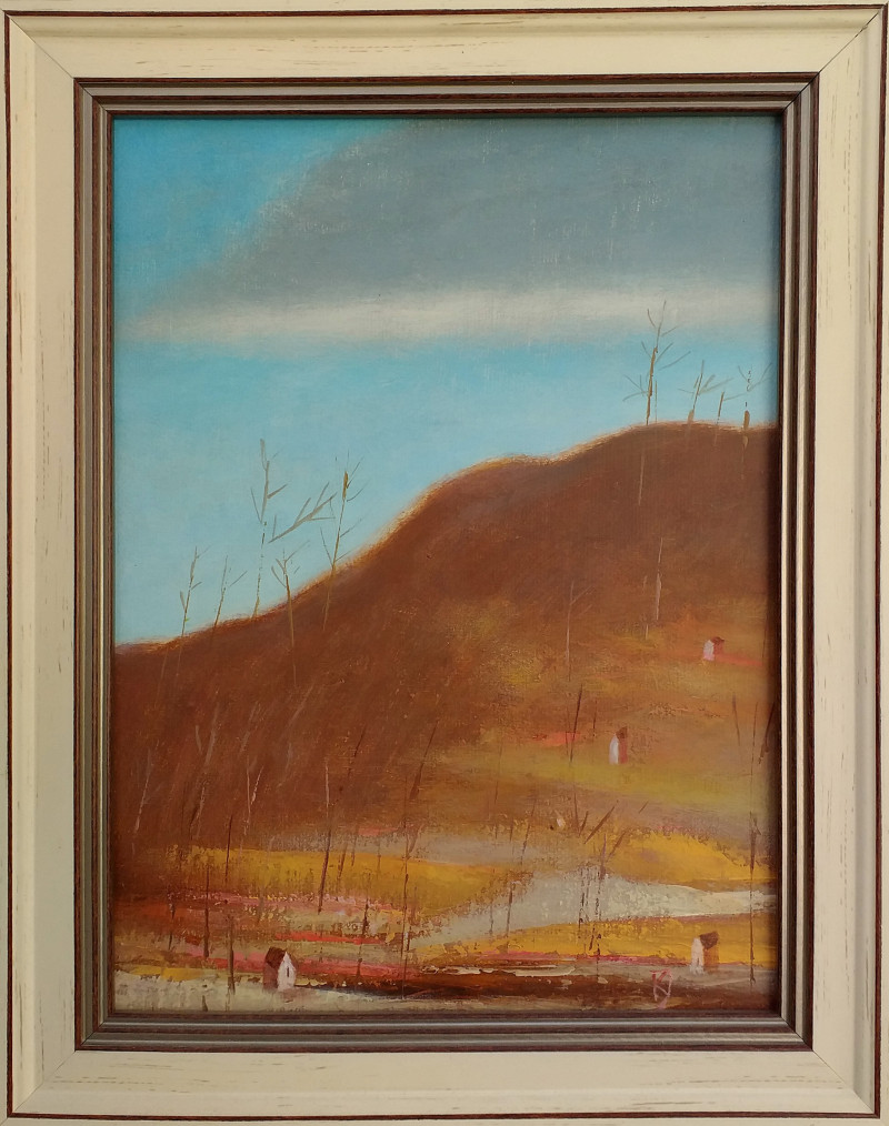 Kęstutis Jauniškis tapytas paveikslas Rudenėjant, Miniatiūros - Maži darbai , paveikslai internetu