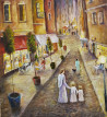 Voldemaras Valius tapytas paveikslas Iš angelų gyvenimo. Vakaro pasivaikščiojimas, Angelų kolekcija , paveikslai internetu