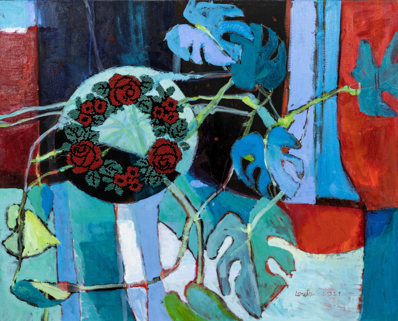 Loreta Zdanavičienė tapytas paveikslas Fridai, Abstrakti tapyba , paveikslai internetu