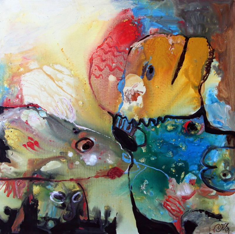 Vilius-Ksaveras Slavinskas tapytas paveikslas Vilties rytas, Abstrakti tapyba , paveikslai internetu