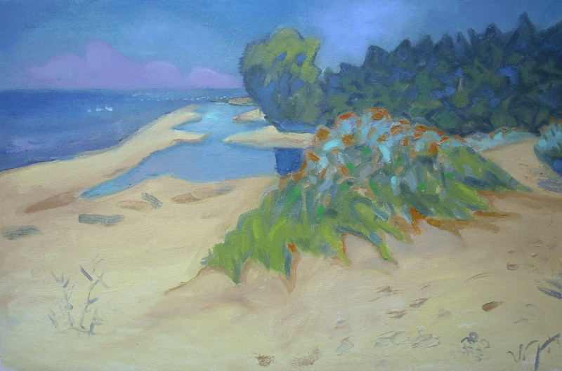 Hot Day in Ainaziai original painting by Vidmantas Jažauskas. Calm paintings