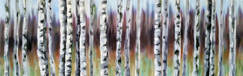Birch Trees original painting by Rūta Burbulė. Nature lovers