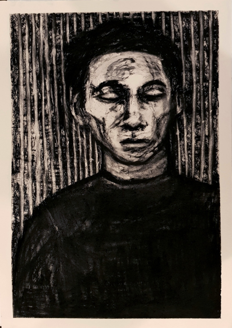 Amilcar Rivera Munive tapytas paveikslas Reflexion I, Portretai , paveikslai internetu