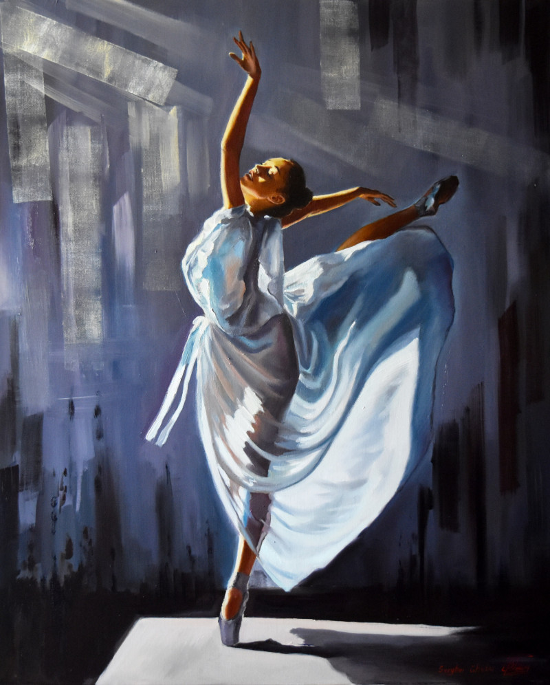Serghei Ghetiu tapytas paveikslas THE BEAUTY OF DANCE V, Šokis - Muzika , paveikslai internetu