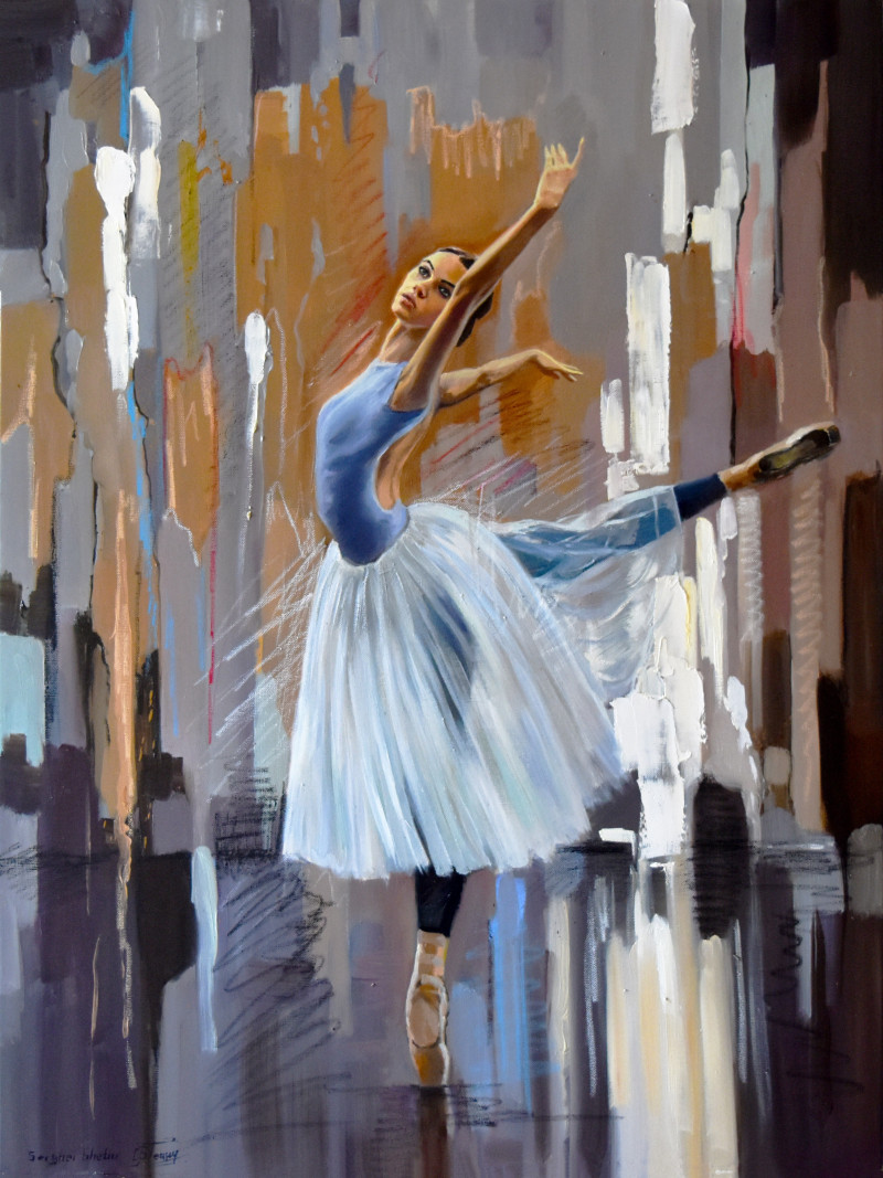 THE BEAUTY OF DANCE IV original painting by Serghei Ghetiu. Paintings With People