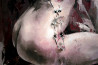 Jonas Kunickas tapytas paveikslas JK22-0614 Vėriniu apsirengusi, Aktas , paveikslai internetu