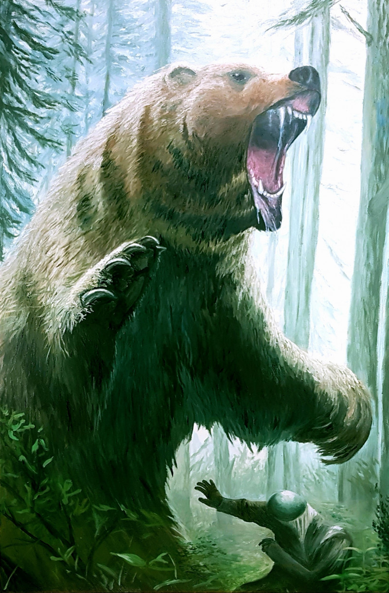 Mantas Naulickas tapytas paveikslas Baimė, Animalistiniai paveikslai , paveikslai internetu
