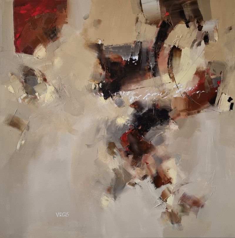 Virginijus Tamošiūnas tapytas paveikslas Belaukiant rudens , Abstrakti tapyba , paveikslai internetu