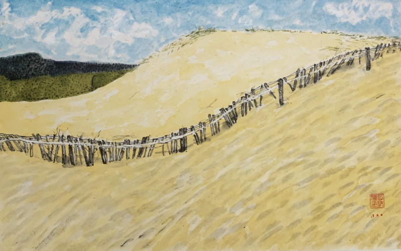 Ina Savickienė tapytas paveikslas Kopų peizažas, Peizažai , paveikslai internetu