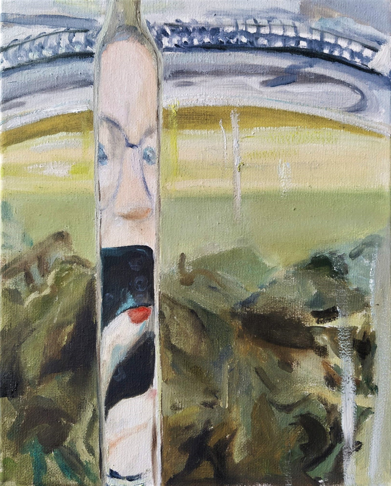 Rūta Levulienė tapytas paveikslas Vakaras prie arbatos, Miniatiūros - Maži darbai , paveikslai internetu