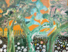 Gintaras Gesevičius tapytas paveikslas Vakaras sode, Abstrakti tapyba , paveikslai internetu