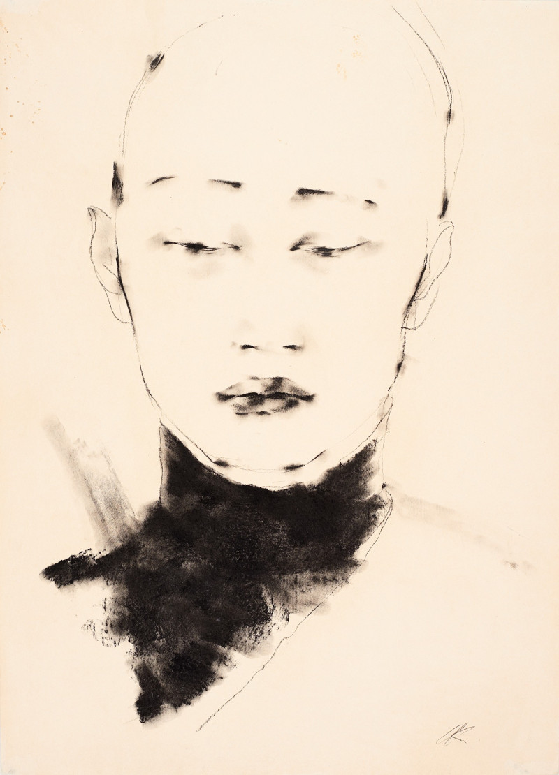 Aušra Kleizaitė tapytas paveikslas Asian Faces. Him, Portretai , paveikslai internetu