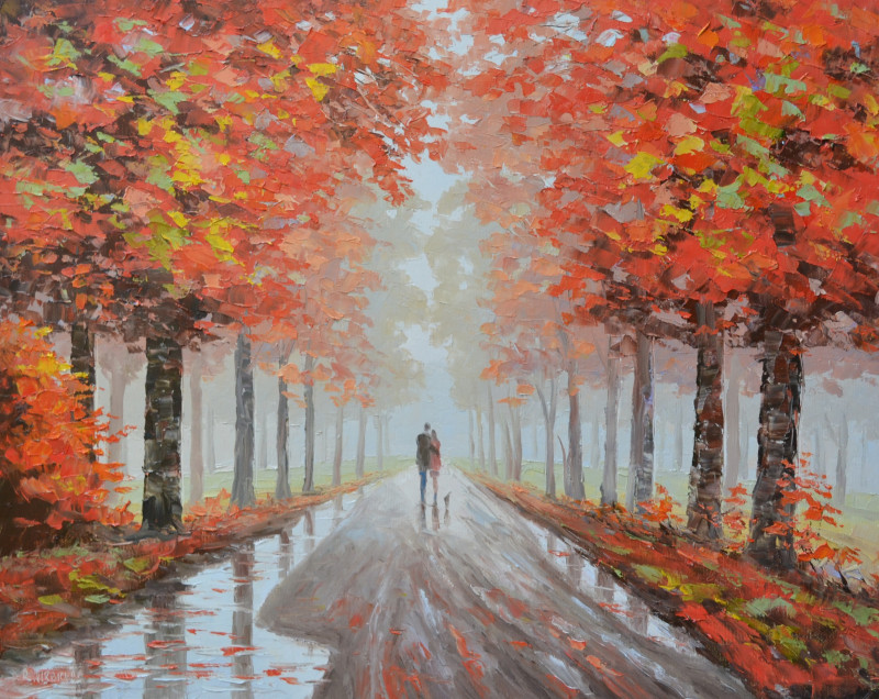 Surrounded by Colors original painting by Rimantas Virbickas. Paintings With Autumn