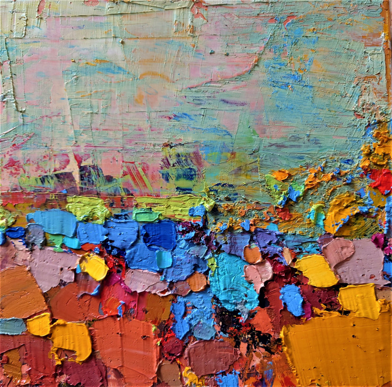 Rytas Jurgelis tapytas paveikslas Jūra žydi, Miniatiūros - Maži darbai , paveikslai internetu