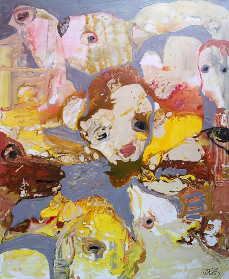 Vilius-Ksaveras Slavinskas tapytas paveikslas Būsena, Abstrakti tapyba , paveikslai internetu
