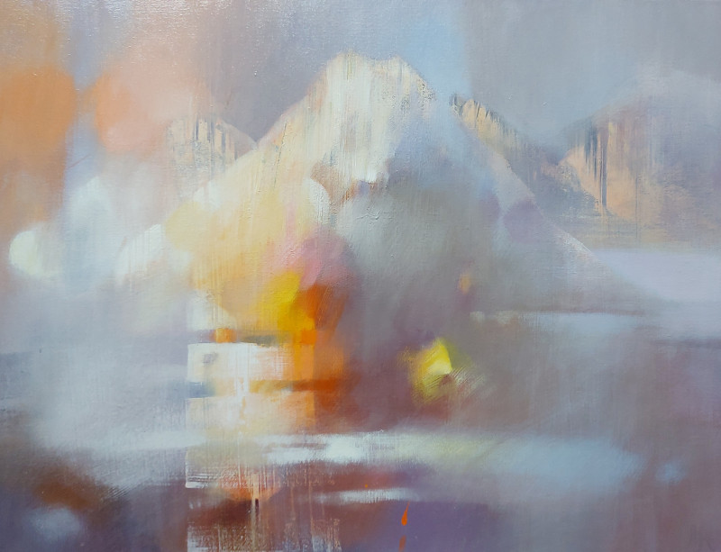 Aistė Jurgilaitė tapytas paveikslas Virš debesų, Abstrakti tapyba , paveikslai internetu