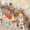 Big City original painting by Alvydas Venslauskas. Home