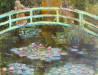 Green Monet Bridge original painting by Rasa Staskonytė. Calm paintings
