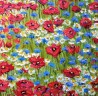 Vincas Andrius (Vincas Andriušis) tapytas paveikslas Aguonų, rugiagėlių ir ramunėlių laukas, Gėlės , paveikslai internetu
