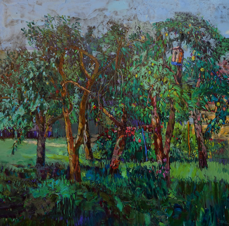 A Garden original painting by Šarūnas Šarkauskas. Landscapes