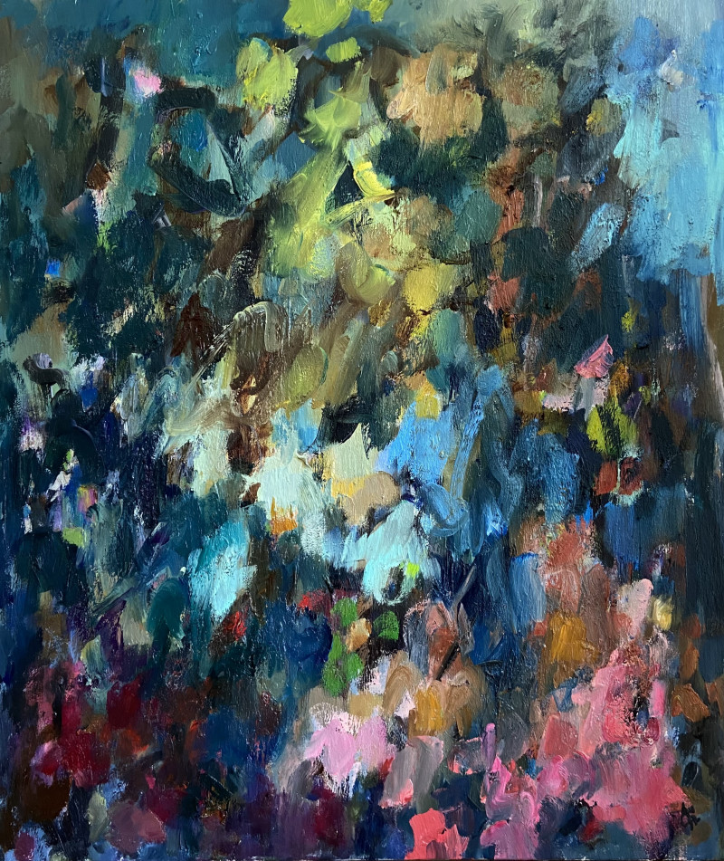 Junija Galejeva tapytas paveikslas Kvapai miške po lietaus , Abstrakti tapyba , paveikslai internetu