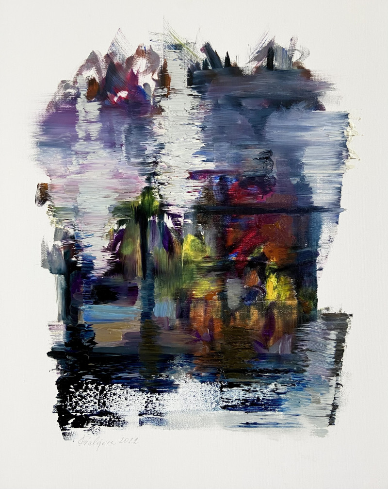 Junija Galejeva tapytas paveikslas Langas. Spąstai fantazijai., Abstrakti tapyba , paveikslai internetu