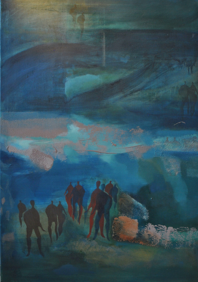 Daiva Dašenkovienė tapytas paveikslas Pradžia 2, Abstrakti tapyba , paveikslai internetu