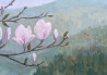 Gabrielė Prišmantaitė tapytas paveikslas Ūkanotą dieną pražydusi magnolija, Gėlės , paveikslai internetu