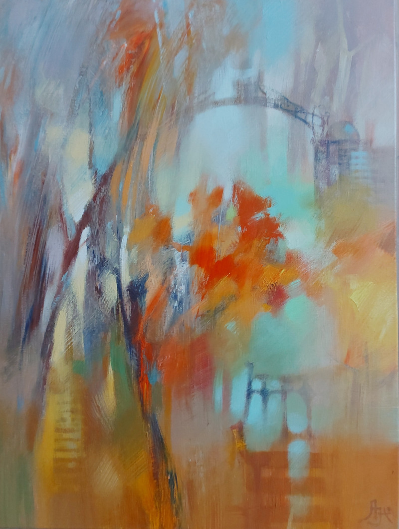 In The Old Park original painting by Aistė Jurgilaitė. Abstract Paintings