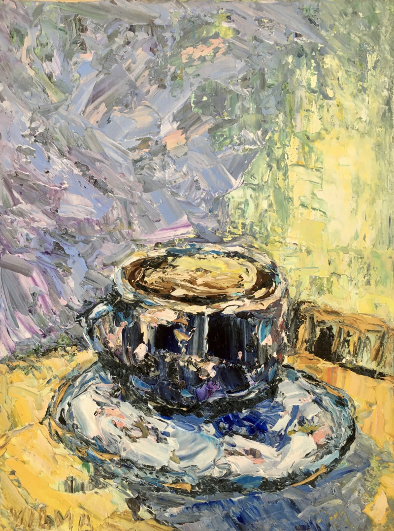 Coffee Cup original painting by Vilma Gataveckienė. Home