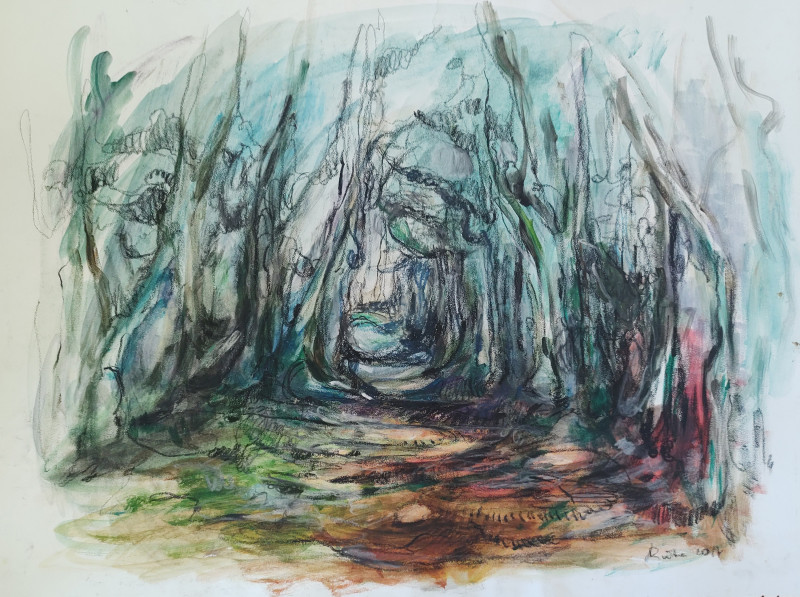 Rūta Eidukaitytė tapytas paveikslas Miškas I, Peizažai , paveikslai internetu