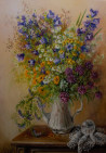 Meadow Flowers original painting by Irma Pažimeckienė. Flowers