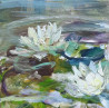 Vilma Vasiliauskaitė tapytas paveikslas Fėjų gaudymai I, Gėlės , paveikslai internetu