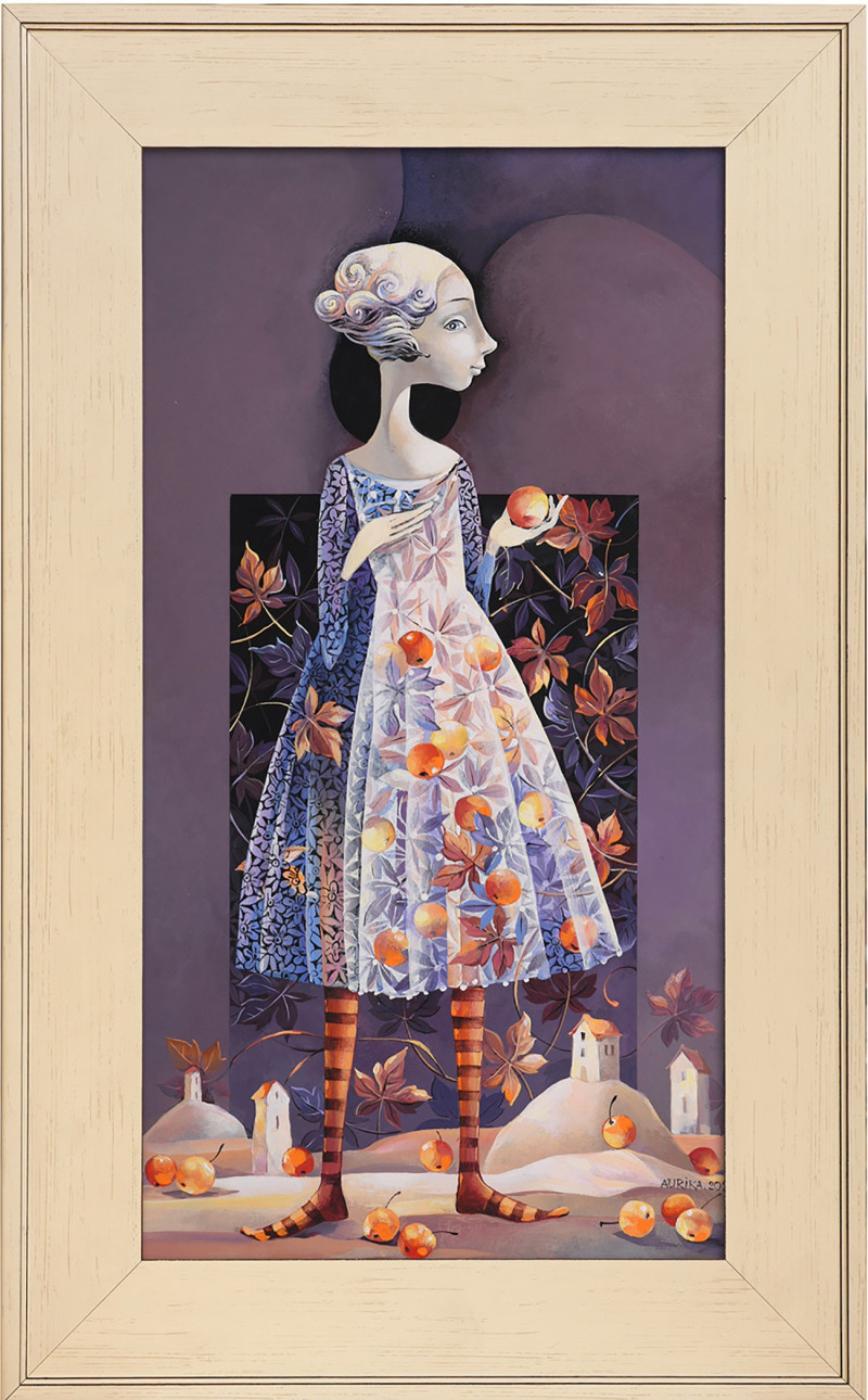 Aurika tapytas paveikslas Dryžuotos Angelo kojinės, Fantastiniai paveikslai , paveikslai internetu
