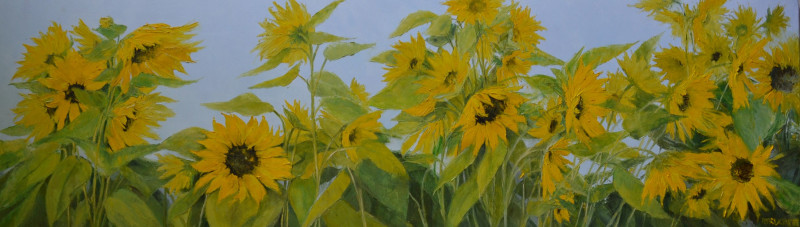 Sunflowers original painting by Danutė Virbickienė. Flowers